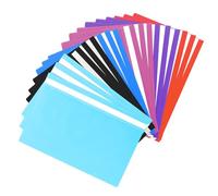18 PCS A4 Project Folder, Presentation Folders A4 Plastic Display Holder with Clear Cover and 2 Prongs Report Files Document Organiser for Office School