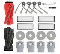 18 PCS Accessories for Roborock Qrevo S5V/ Qrevo Curv/Qrevo Edge S5A Robot Vacuum, Replacement Parts Dual Main Brush, Side Brush, Washable Filter, Mop Pad, Dust Bag