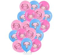 18 Pcs Axolotl Party Balloons Axolotl Birthday Decorations Latex Party Balloons Multicolour Inflatable Balloon Pink and Blue Balloon for Birthday, Baby Shower