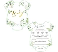 18 PCS Baby Prediction Cards, Onesie-Design Gender Reveal and Advice Cards, Baby Shower Game & Keepsake Activity for Guests and New Parents
