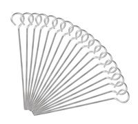 18 PCS BBQ Metal Skewers Stainless Steel, 6''Stainless Steel Metal Skewers Kebab Sticks BBQ Accessories, Food-Grade Kebab Turkey Lacers for Air Fryer Oven,Chicken skewers,Turkey Kebabs