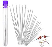 18 Pcs Beading Needle, 6 Size Large Eye Bead Needles for Jewellery Making