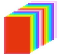 18 Pcs Colour Overlays for Dyslexia, A4 Coloured Transparency Sheets, Overlays Aids for Reading Beginner, Light Coloured Plastic Overlays for ADHD, Irlens Syndrome, Reduce Visual Stress