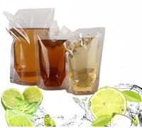 18 Pcs Drinks Flasks - Juice & Liquor Pouch - Reusable & Concealable Plastic Flasks for Sneak to Go, 6X8,6X16,6X32 OZ with Funnel,Plastic Hip Flask for Parties, Picnic, Travel, Sports