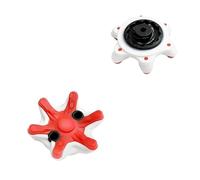 18 Pcs Golf Shoe Spikes Replacements Kit With Removal Wrench -golf Cleats With A Center Hole - Compatible With FootJoy, Nike, New Balance, Under Armor, Callaway, Adidas(Red)