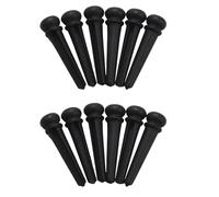 18 Pcs Guitar Family Natural Ebony Folk Acoustic Guitar Bridge Pins