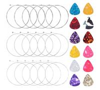 18 PCS Guitar Strings Electric, 3 Full Sets and 12 Picks with Stainless Steel Core Guitar Electric 6 String Set Including E-1st B-2nd G-3rd D-4th A-5th E-6th