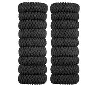 18 Pcs Hair Ties,Thick Hair Bands,Soft Seamless Cotton Ponytail Holders,No Crease No Damage Strong Hair Bobbles No Slip Hair Elastics Ties Stretchy Ponytail Holders For Thick Heavy and Curly Hair