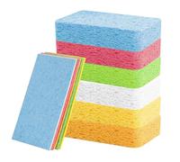 18 Pcs Kitchen Washing Up Cellulose Sponges, Natural Kitchen Cleaning Sponge, Colourful Non-Scratch Compressed Dish Sponge for Household Cookware Car Daily Us