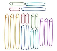 18 Pcs Knitting Stitch Holders, Yarn Stitch Holder Set Stitch Holders for Knitting Cable Needles Colorful Aluminum Crochet Stitch Holders Markers for Sewing Crocheting Supplies Tools Accessories