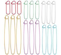 18 PCS Knitting Stitches Holder Set Assorted Colors Aluminium Cable Needles Needles Practical Knitting Crochet Tools for Blankets Scarves Other Knitting Project Crochet Projects