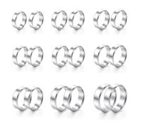 18 Pcs Knuckle Rings Set Rings, Stainless Steel Classical Plain Stackable Wedding Band Ring, Simple Smooth Blank Finger Rings, Metal Simple Ring for Women and Men Gifts Special Occasions