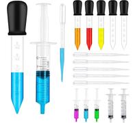 18 Pcs Liquid Dropper, Silicone Candy Dropper 5 ml Droppers for Candy Molds, Clear Silicone Eye Dropper Pipettes for Kids, Gelatin Maker & Halloween Christmas Crafts Projects