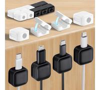 18 Pcs Magnetic Cable Clips Desk Cable Clips Management Cord Organizer Holder Self Adhesive Cable Tidy Clips Magnetic Cable Holder for Nightstand Kitchen Appliances Office Supplies