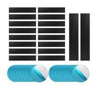 18 PCS Magnetic Strips Self Adhesive 100 x 20 x 2mm Flexible Magnet Strip with Metal Plates Cut to Shape Magnetic Tape Self Adhesive for DIY Art Projects Whiteboards and Fridge Organization