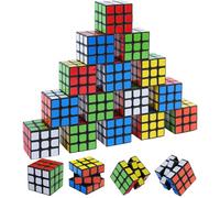18 Pcs Mini Rubix Cube 3x3 CM, Portable Mini Puzzles For Adults, Elderly - Educational Toys Gift, Educational Toys, Idea for Party Bag Fillers and Teenager Gifts