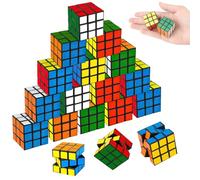 18 Pcs Mini Rubix Cube 3x3 CM, Portable Mini Puzzles For Party Bags, Party Puzzle Toy Kids Party Bag Fillers Rubix Cube Set For Kids Adults, Elderly, Educational Toys Gift