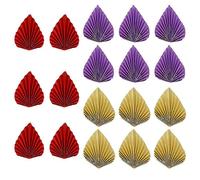 18 Pcs Palm Leaf Fan Cake Topper Palm Fan Cake Decorations Cake Insert Decoration Leaves for Birthday Party DIY Craft Project Home Wedding Party