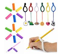 18 Pcs Pencil Grips for Children, Soft Easy Grip Writing Aid, for Writing Comfort and Handwriting Practice, Suitable for School and Home Use, Designed for Improved Write Posture and Learning Activit