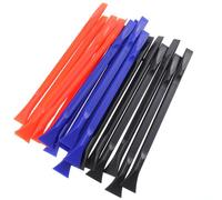 18 Pcs Plastic Scraper, Cleaning Tool Non-Scratch Crevice Cleaning Tool Multi-Purpose Label Scraper Remover Tools for Paint, Stickers Label, Oil Stains, Tight Spaces, Crevices (Black, Blue, Orange)