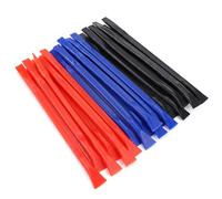 18 Pcs Plastic Scrapers Tool Non Scratch Scraper Tool Cleaning, Multi-Purpose Label Scraper Remover Tools for Paint, Stickers Label, Tight Spaces, Kitchen, Crevices, Car Cleaning (Black, Blue, Orange)