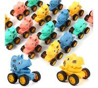 18 Pcs Pull Back Dinosaur Cars Set, Mini Dinosaur Race Cars for Kids, Bulk Toy Cars as Party Favors, Goodie Bag Fillers, Classroom Rewards for Boys and Girls