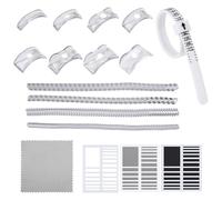 18 Pcs Ring Size Adjuster,8 Sizes Silicone Transparent Clear Ring Size Adjuster with 1 Silver Wiping Cloth,Invisible Ring Size Adjuster for Loose Rings, Ring Sizer for Men and Women Various Sizes