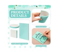 18 Pcs Rubber Stamp Carving Blocks Linoleum Blocks 4"X6" and 2"X2" Round Square Rectangle Block Carving Kit for DIY C