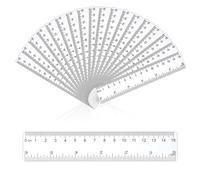 18 PCS Ruler 15cm, School Ruler Small Rulers For School 15cm Clear Small Rulers 6inch Transparent Straight Measuring Tool Durable And Accurate Tool For Student Kids Teacher School Office