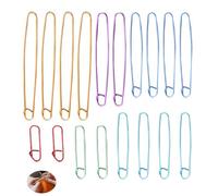 18 Pcs Stitch Holder, 6 Sizes SetStitch Holder Set Aluminum Versatile Stitch-Marker Colorful Crochet Safety Pin Knitting Needle Markers Accessorie for DIY Knitting Sweater Blanket Scarve Quilts Gloves