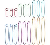 18 Pcs Stitch Holders for Knitting, Metal Stitch Holders, Knitting Cable Needle, Assorted Colors Aluminum Yarn Stitches Holder, Cable Needles for Knittings, Versatile Crochet Hook (6 Sizes)