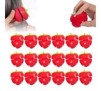 18 Pcs Strawberry Heatless Curlers, Strawberry Foam Rollers Hair Curlers, Sponge Hair Curlers Strawberry, No-Heat Curls with Strawberries, Strawberry Hair Curlers for Women