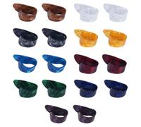 18 PCS Thumb Picks Set, Guitar Finger Picks for Acoustic & Electric Guitar, Fingerstyle Thumbpicks for Banjo, Ukulele, Harp, and Bass