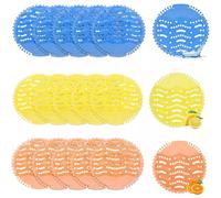 18 PCS Urinal Mats Scented, Urinal Blocks Deodorizer Screen with Anti-Splash Bristle Mat, Urine Odour Eliminator & Anti-Clogging Pads for Commercial Restrooms Offices Schools Pubs - Fits Most Urinals