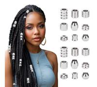 18 PCS Viking Beard Beads, Stainless Steel Norse Rune Dreadlock Hair Beads