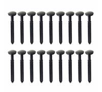 18 PCS Vinyl Shutter Fasteners, 3-Inch Black Exterior Shutter Spikes for Window, Wardrobe, and House Shutter Installation or Replacement
