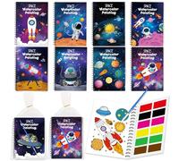 18 PCS Water Coloring Books Space Party Favors,Outer Space Bulk Mini Coloring Books for Kids Birthday Classroom Goodie Bags Stuffers End of Year Student Gift Art Crafts Classroom Prizes（9 styles）