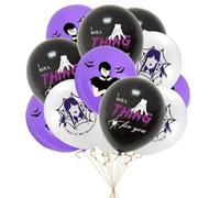 18 PCS Wednesday Balloons, Adam Cartoon Theme Party Balloon, Birthday Party Balloons Decorations for Kids Boys Girls Birthday Party Supplies