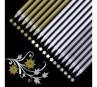 18 Pcs White Gold Silver Gel Pens, 0.5mm Fine Point Liner Tip ink Sketching Pens, Line Drawing Pen Highlighter, Rollerball Pens for Black Paper, Art, Writing, Taking Note (3 Colors)
