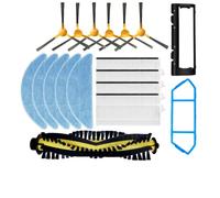 18 PcsReplacement Main Side Brush Hepa Filter Mop Cloths Compatible with Neatsvor X500 X600 Tesvor X500 Pro S15 Vacuum Cleaner Accessories