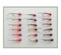 18 Perdigon Nymph, Mixed Colours Sizes 12/14/16, Grayling Flies, For Fly Fishing (16)