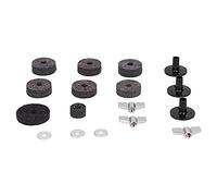 18 Piece Cymbal Replacement Parts Kit Cymbal Pads, Pedal Pads, Clutch Mat, Felt Caps, Cup Felt, Symbal Sleeves, Basic Wing Nuts Symbal Washers, For Drum Sets Gray