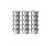 18-Piece Moi Moi Plates (Beans Pudding) with Lids, 16cm Traditional Nigerian Food Containers, Reusable Serving Cups