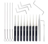 18-Piece Professional Lock Pick Set & 0.2-0.4mm Broken Key Extractor Tool Set,Precision Tool Kit for Car,Door and Padlock Repairs