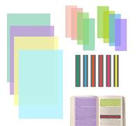 18-Piece Reading Ruler Set with Coloured Overlays for Dyslexia, in 3 Sizes | Overlays For Reading Dyslexia & Adhd Aids: Ruler For Adults & Teens To Relieve Relieve Visual Stress While Reading