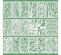 18-Piece Reusable Layering Stencils Set - Abstract Texture Pattern Templates for Mixed Media Art, Painting, Card Making, Canvas, Furniture(15pcs 10.5x21cm-3Pcs 14.8x21cm) (Style 1)