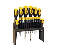 18 Piece Soft Grip Screwdriver Set Slotted PZD Phillips Torx Loops Multi One Size
