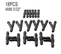 18-Piece Windshield Washer Hose Connector Set - T/Y/ Plastic Splitter | Fittings for Car Fluid Tubing, Compatible with Most Automotive Windsh