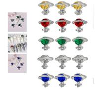 18 Pieces 3D Nail Art Charms Saturn Nail Stones Kit Nail Charms Decoration 3D Nail Rhinestones Nail Gems Nail Decoration DIY Crafting Jewelry Accessories