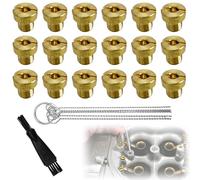 18 Pieces Carburettor Nozzles, M6 Carburettor Nozzle Main Nozzle Set, for 12 mm-17.5 mm Dellorto Carburettor for Scooter, Motorcycle 55,60,65,70,75,80,85,90,95,100,105, 110,115,120,125,130,140,150